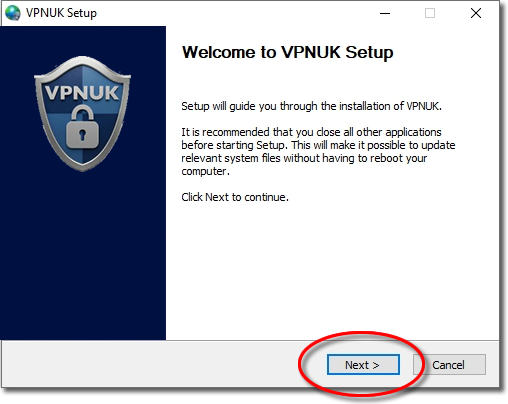 Install – Setup VPNUK