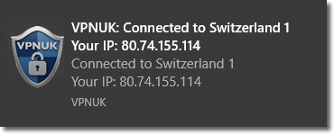 Connection Confirmation – VPNUK
