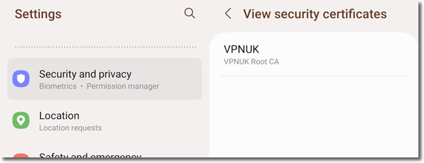 Click to enlarge IKEv2 Android VPN UK